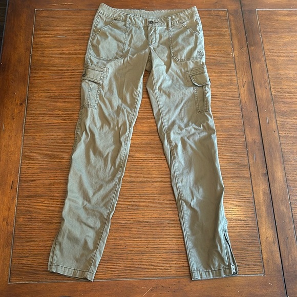 Abercrombie & Fitch olive green skinny ankle-zip cargo pans size 4 - Picture 1 of 5